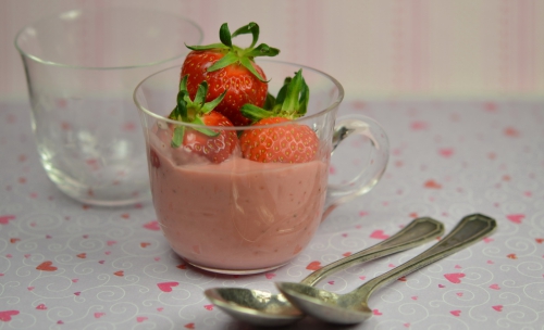 Milk-shake fromage frais-fraises, fraises, fromage frais, La Cocotte