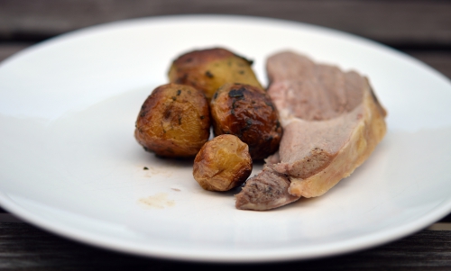 Patates pistou et agneau, pommes de terre Charlotte, pommes de terre Trésor, gigot d'agneau, pistou, basilic, pignons de pin