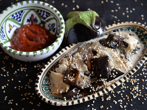 aubergines au tahineh.JPG