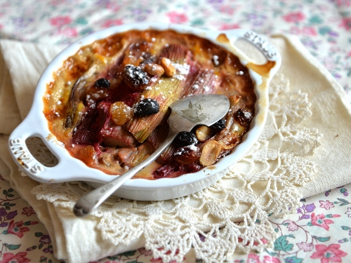 rhubarbe au flan d'avoine,la cocotte,la voix du nord