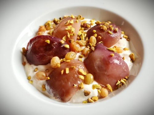 nectarines pochées au yaourt,la cocotte,la voix du nord